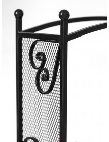 Porte bûches rectangulaire en acier noir "CHERRY" 90x60x25 cm