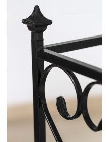 Porte bûches rectangulaire en acier noir "ALDI" 60x90x25 cm