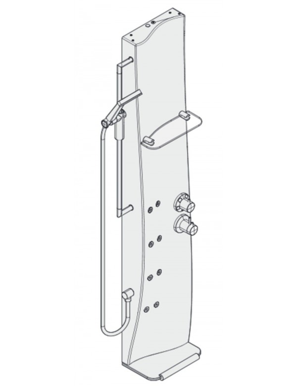 Colonne de douche blanche NOVELLINI DRESS 154 cm
