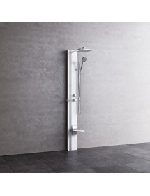 Colonne de douche hydromassage avec LED NOVELLINI LINE 1 blanc 215 cm