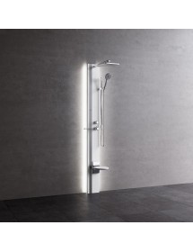 Colonne de douche hydromassage avec LED NOVELLINI LINE 1 blanc 215 cm