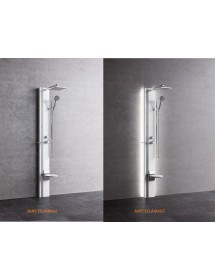 Colonne de douche hydromassage avec LED NOVELLINI LINE 1 blanc 215 cm