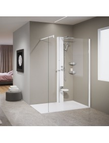 Colonne de douche hydromassage avec LED NOVELLINI LINE 1 blanc 215 cm