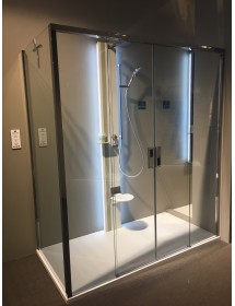 Colonne de douche hydromassage avec LED NOVELLINI LINE 1 blanc 215 cm