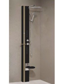 Colonne de douche hydromassante NOVELLINI LINE 1 noir 215 cm