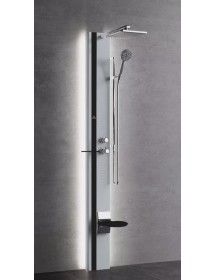 Colonne de douche hydromassante NOVELLINI LINE 1 gris 215 cm