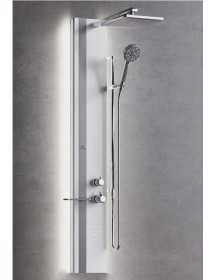 Colonne de douche hydromassante avec LED NOVELLINI LINE 2 blanc 150cm