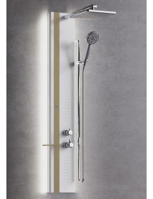 Colonne de douche hydromassante avec LED NOVELLINI LINE 2 blanc 150cm