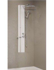 Colonne de douche hydromassante avec LED NOVELLINI LINE 2 blanc 150cm