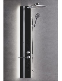 Colonne de douche hydromassante avec LED NOVELLINI LINE 2 noir 150cm