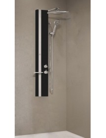 Colonne de douche hydromassante avec LED NOVELLINI LINE 2 noir 150cm