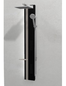 Colonne de douche hydromassante avec LED NOVELLINI LINE 2 noir 150cm