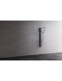 Colonne de douche hydromassante avec LED NOVELLINI LINE 2 argent 150cm