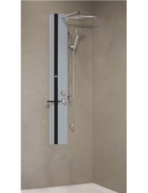 Colonne de douche hydromassante avec LED NOVELLINI LINE 2 argent 150cm