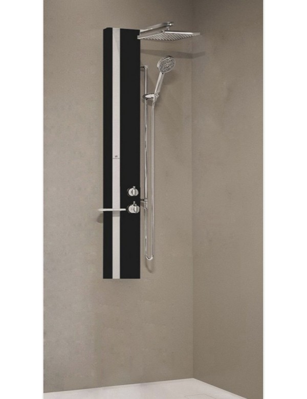 Colonne de douche hydromassante NOVELLINI LINE 2 noir 150cm