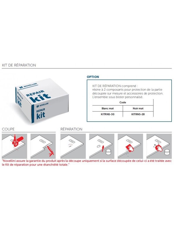 Kit de réparation pour receveur de douche NOVOSOLID NOVELLINI Kit de réparation pour receveur de douche NOVOSOLID NOVELLINI