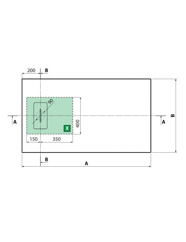 Receveur de douche recoupable NOVELLINI NOVOSOLID blanc 100x100 cm
