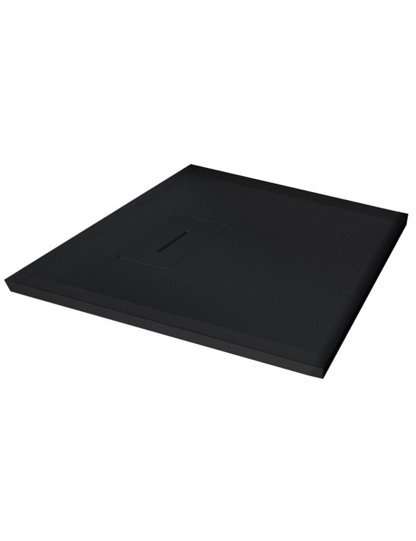 Receveur de douche recoupable NOVELLINI NOVOSOLID noir 80x80 cm