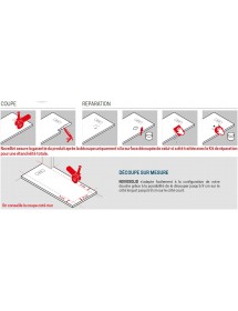 Receveur de douche recoupable NOVELLINI NOVOSOLID noir 140x100 cm