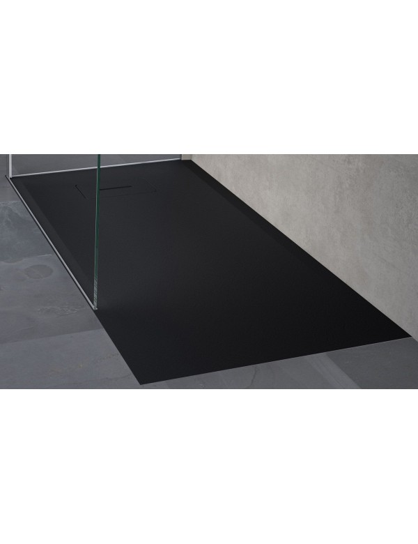 Receveur de douche recoupable NOVELLINI NOVOSOLID noir 140x100 cm