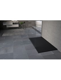Receveur de douche recoupable NOVELLINI NOVOSOLID noir 140x100 cm