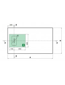 Receveur de douche recoupable NOVELLINI NOVOSOLID gris 120x90 cm