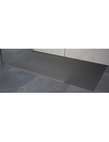 Receveur de douche recoupable NOVELLINI NOVOSOLID gris 120x90 cm