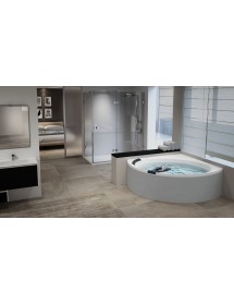 Baignoire d’angle en acrylique NOVELLINI DIVINA C 140X140 cm