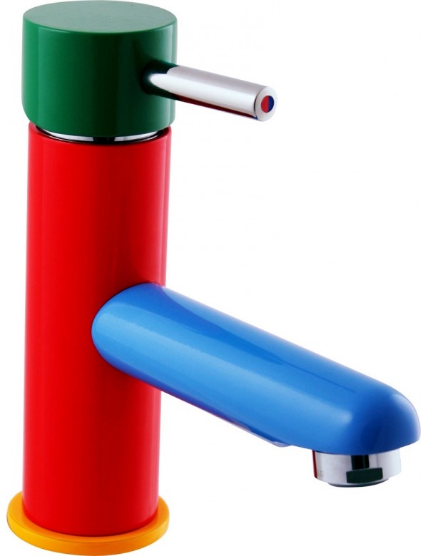 Mitigeur lavabo tricolore pour enfant avec siphon Mitigeur lavabo tricolore pour enfant avec siphon