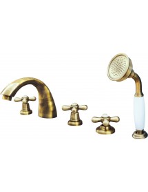 Mélangeur baignoire 5 trous MORAVA RETRO en laiton