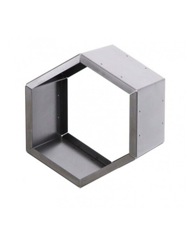 Range bûches octogonal modulable HARENA en acier naturel