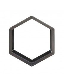 Range bûches hexagonal modulable HARENA en acier naturel