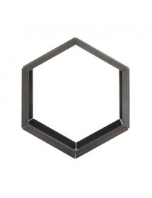 Range bûches hexagonal modulable HARENA en acier noir