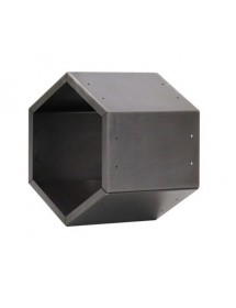 Range bûches hexagonal modulable HARENA en acier naturel