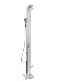 Douche de Piscine en chrome ZAHRA avec rince pieds 220cm