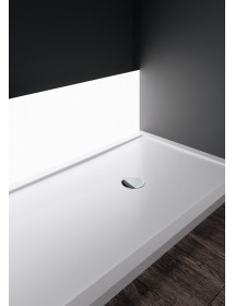 Receveur de douche plat NOVELLINI OLYMPIC PLUS 170x80 cm avec bonde H 4,5cm