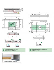 Receveur de douche plat NOVELLINI OLYMPIC PLUS beige 120x100 cm avec bonde H 4,5cm