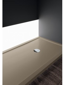 Receveur de douche plat NOVELLINI OLYMPIC PLUS beige 120x100 cm avec bonde H 4,5cm