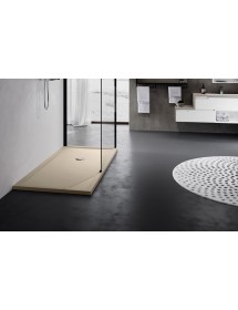Receveur de douche plat NOVELLINI OLYMPIC PLUS beige 140x75 cm avec bonde H 4,5cm