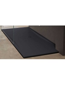 Receveur de douche noir ultraplat recoupable NOVELLINI CUSTOM 100x80 cm - H 3,5 cm