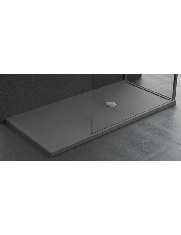 Receveur de douche plat NOVELLINI OLYMPIC PLUS gris 170x90 cm H 4,5cm