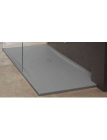 Receveur de douche ultraplat recoupable NOVELLINI CUSTOM gris 120x70 cm H 3,5 cm