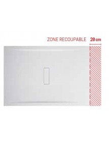 Receveur de douche ultraplat recoupable NOVELLINI CUSTOM gris 120x100 cm H 3,5 cm