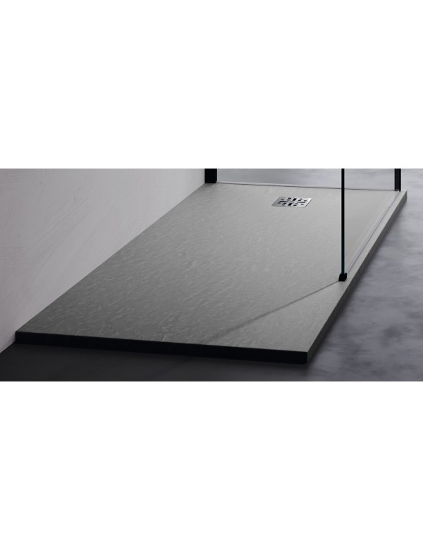 Receveur de douche recoupable NOVELLINI NOVOMATT gris 100x70 cm