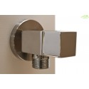 Douche de piscine solaire SQUARE 40 L avec rince pieds