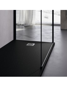 Receveur de douche recoupable NOVELLINI NOVOMATT noir 180x90 cm