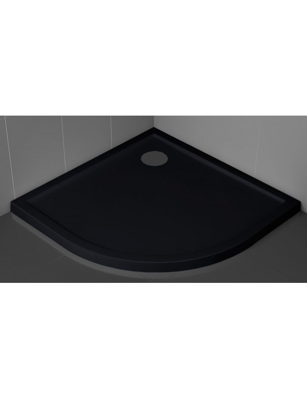 Receveur de douche ¼ de cercle NOVELLINI VICTORY noir 90x90 cm H 4,5cm