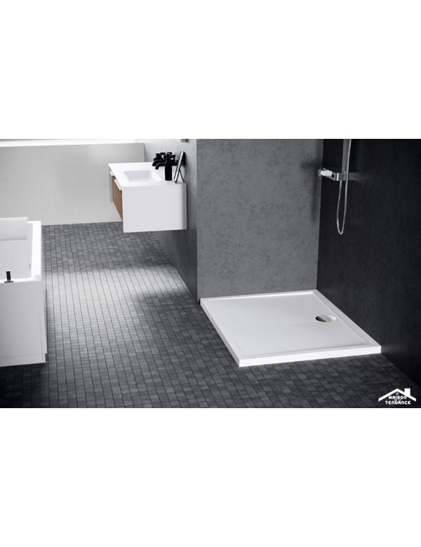 Receveur de douche carré NOVELLINI OLYMPIC blanc 100x100 cm H 4,5cm
