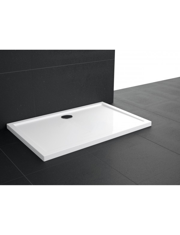 Receveur de douche NOVELLINI OLYMPIC blanc 120x90 cm avec bonde H 4,5cm