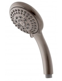 Colonne de douche murale thermostatique en laiton gris métal brossé H. 109 cm